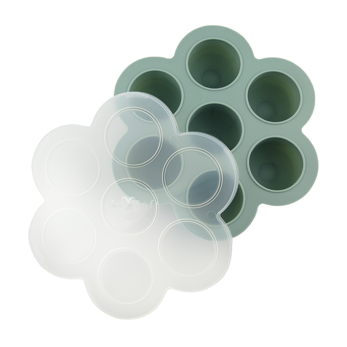 Le Toft – Baby Food Freezer Cubes 7 compartments – Smokey Green – 75 ml per compartment v:4721020