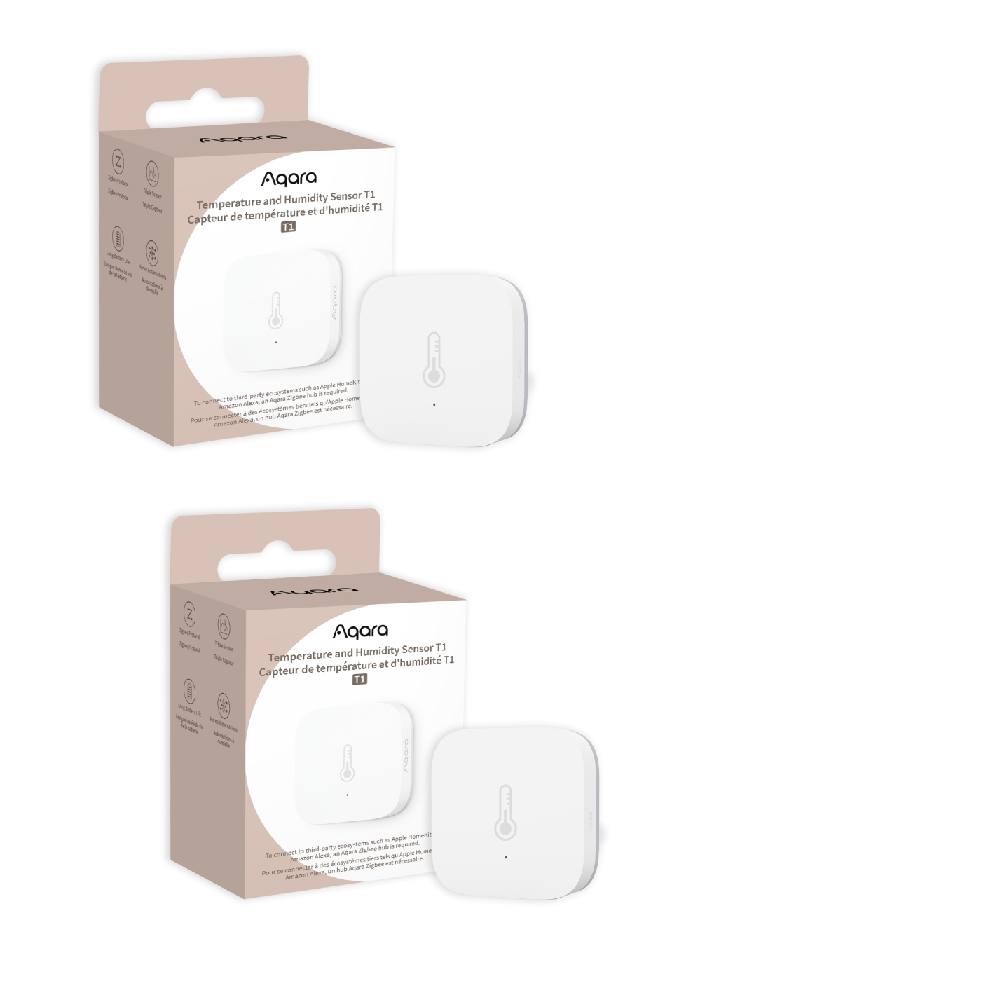 Aqara – 2xTemperature and Humidity Sensor T1 – Bundle v:2790734