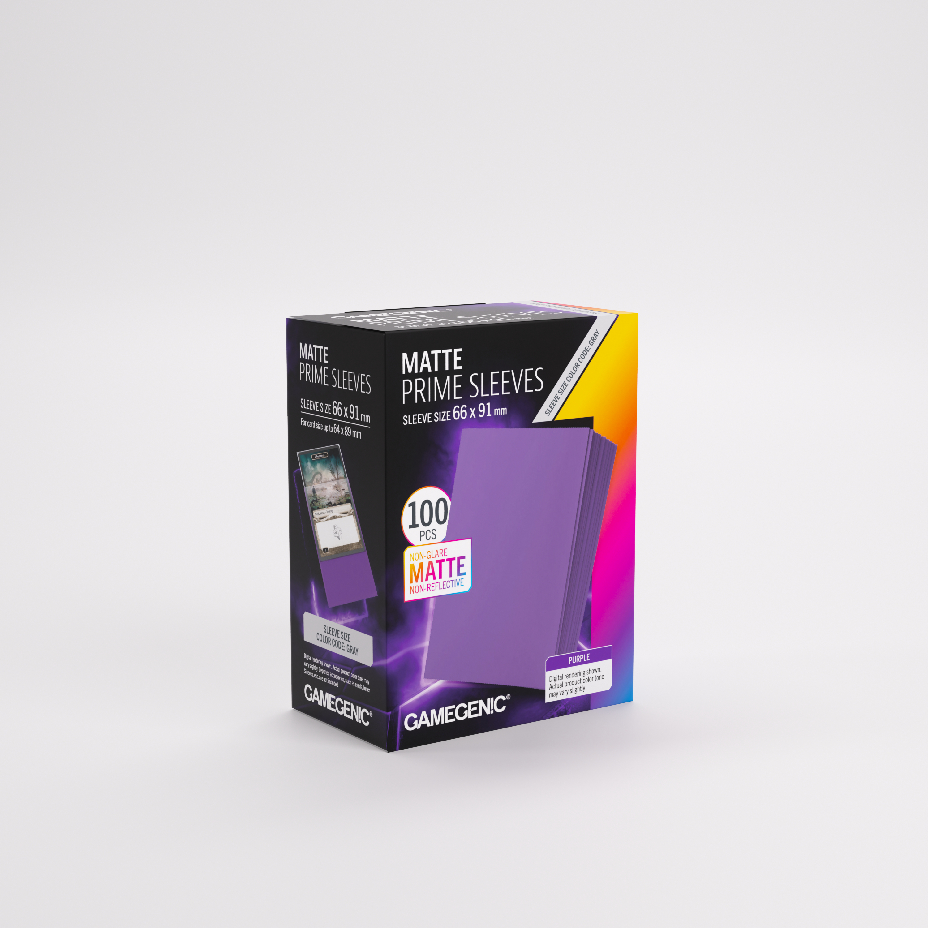 Gamegenic - Matte Prime Sleeves 100 pcs - Purple (GGS10153ML) - Purple v:5399794