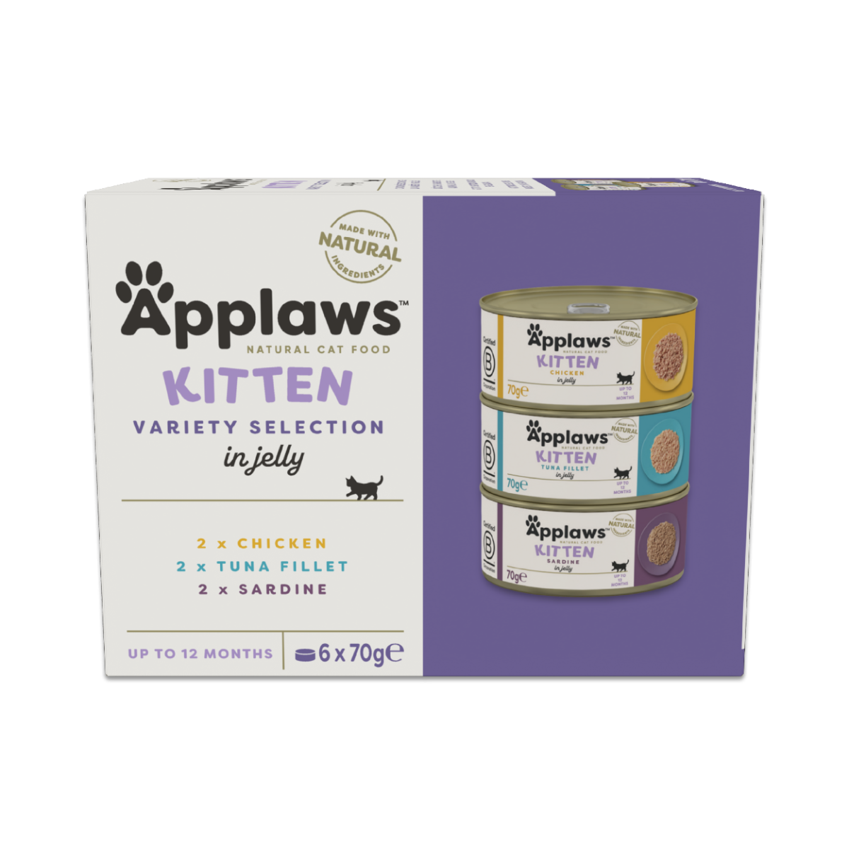 Applaws - Multipack Kitten Variety Jelly Selection - 6x70g v:9536626