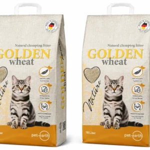 GOLDEN 2 x wheat – Nature – Catlitter 18l – Gratis frakt v:8088584