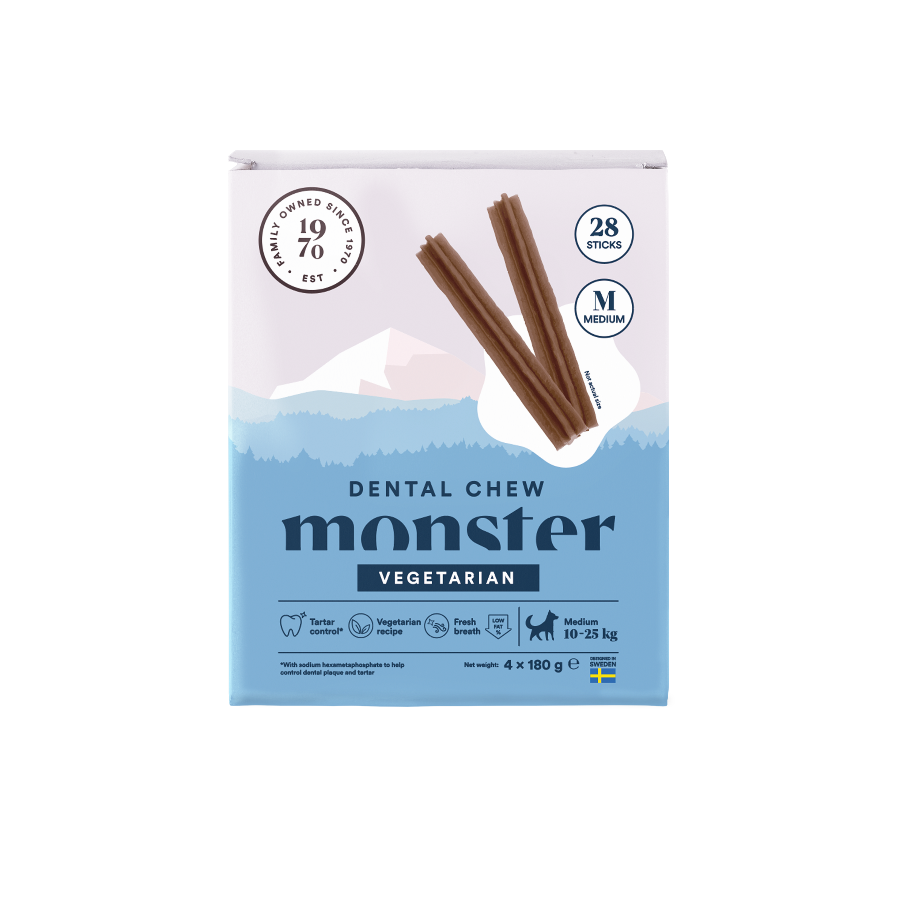 Monster Pet Food – Dog Dental Chew Vegetarian – Medium – 720 g (28 pcs) v:7342877