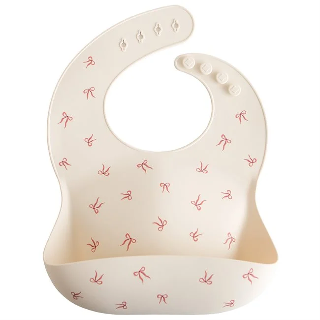 Mushie - Silicone Bib - Bows v:7887439