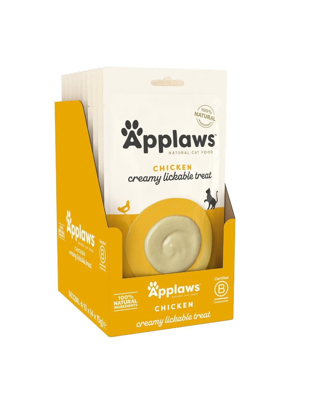 Applaws - 10x Pure chicken cat snack - 4 x 15 gram v:7162363