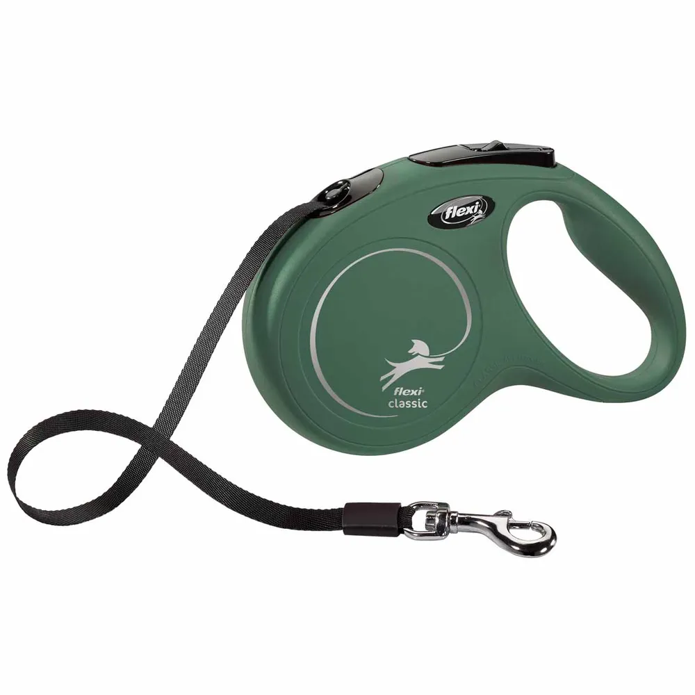 Flexi – Koppel New Classic – M – 5m Band – Olive – Max 25kg v:7768712 Flexi – Koppel New Classic – M – 5m Band – Olive – Max 25kg v:7768712