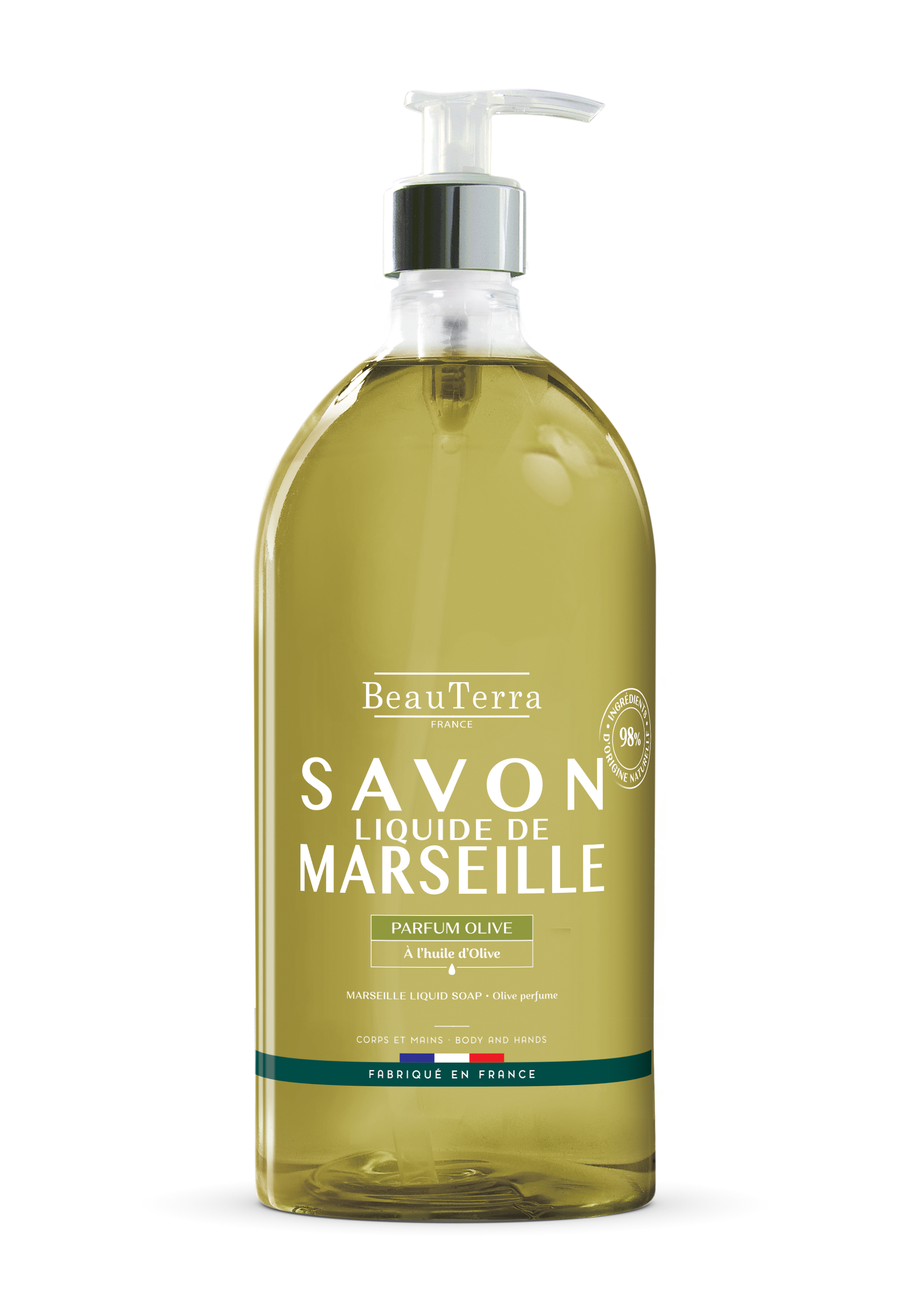 BeauTerra - Marseille Liquid Soap - Olive - 1L v:4560901