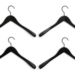 HAY – Smooth Kleshenger – Wide Sort – Sett med 4 – Gratis frakt v:8757641