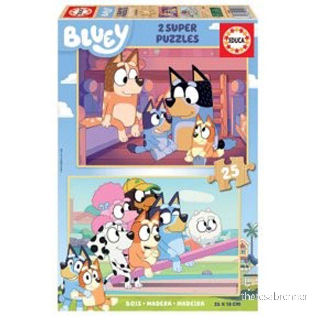 Educa – Bluey 2 X 25 puzzles – Wood ( 80-19407) v:9906410