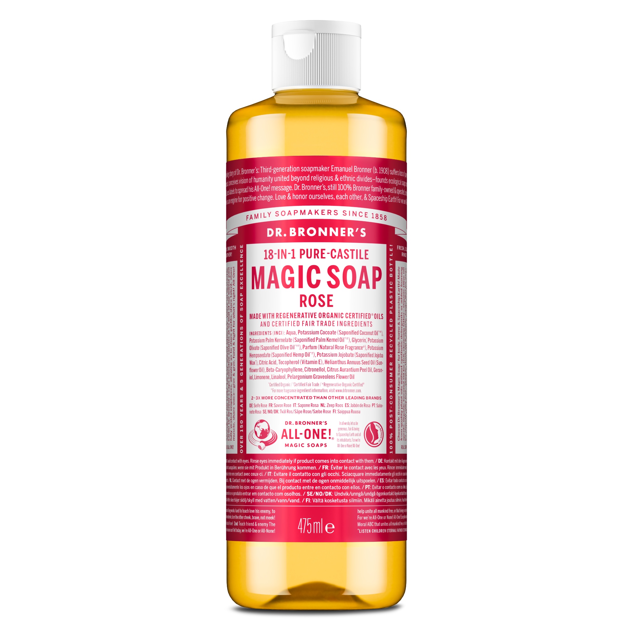 Dr. Bronner's - Magic Soap Rose 475 ml - 475 v:1329516