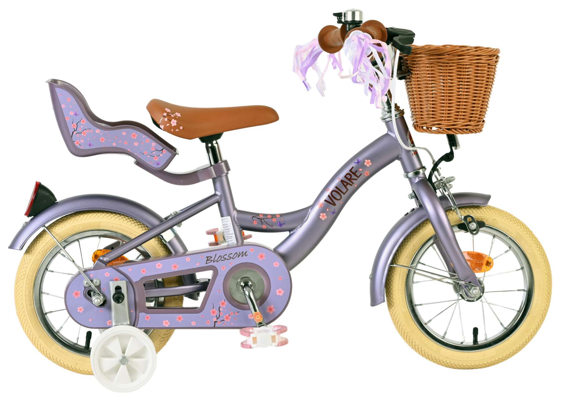 Volare - Children's Bicycle 12" - Blossom Purple (51294) - Gratis frakt v:8552982