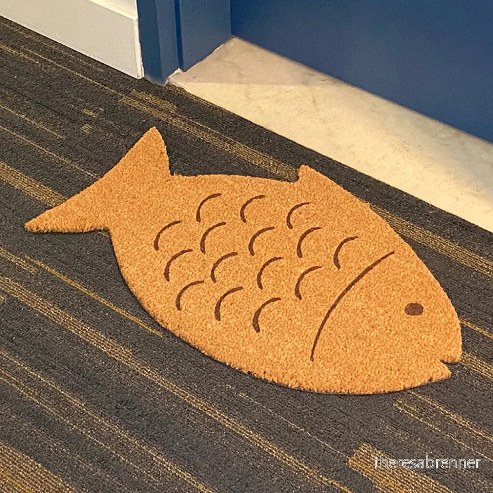 Kikkerland – Fish Doormat – Coir – 29.5" x 17.75" x 0.5" v:2957857 Kikkerland – Fish Doormat – Coir – 29.5" x 17.75" x 0.5" v:2957857