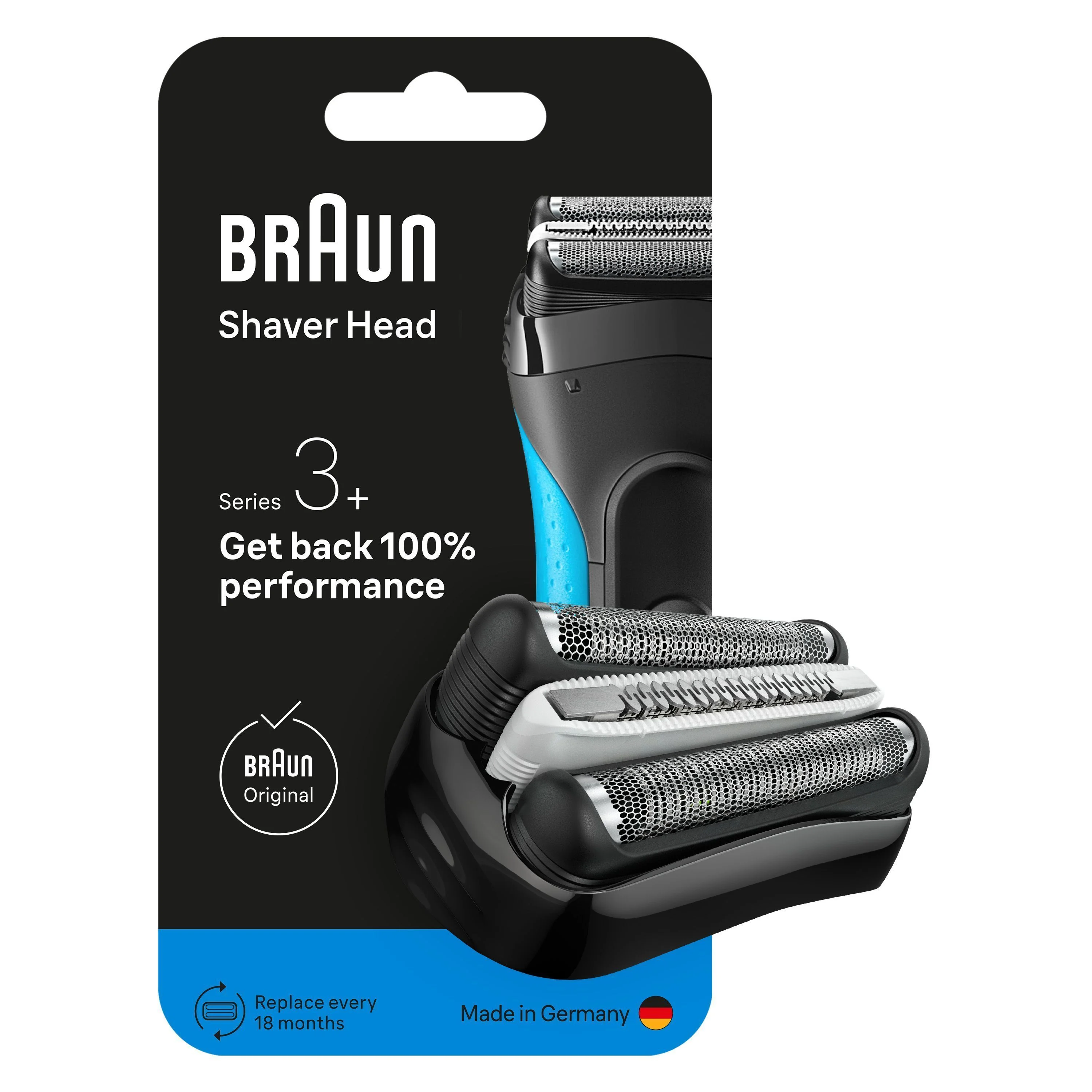 Braun - Series 3+ Elektrisk Barbermaskin ORIGINAL Barberhode-Refill, 32B - Black v:5211143