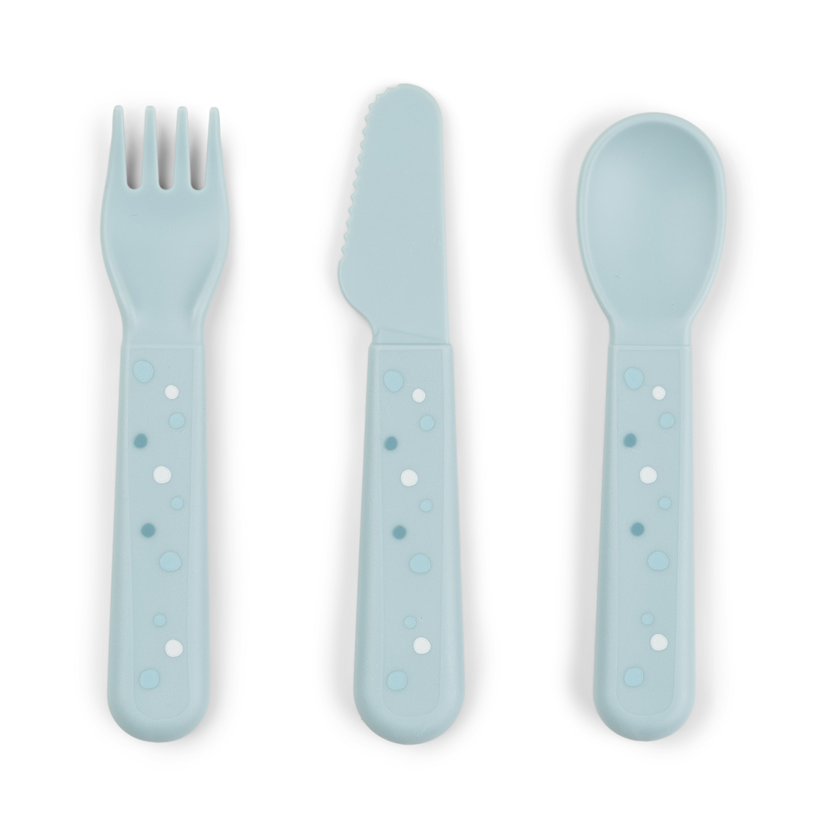 Done by Deer – Foodie cutlery set Happy dots – Blue – 12 x 2 x 1 cm v:9940062