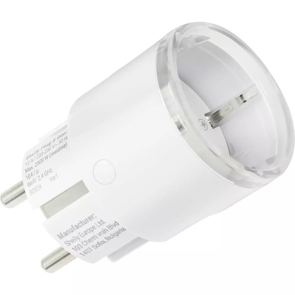 Shelly Plug S Gen3, white – Matter – WiFi smartplugg, 12A v:1362505 Shelly Plug S Gen3, white – Matter – WiFi smartplugg, 12A v:1362505