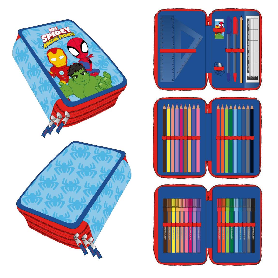 Cerda – Pencil Case with Accessories – Spidey (I-2700002291) v:9016963