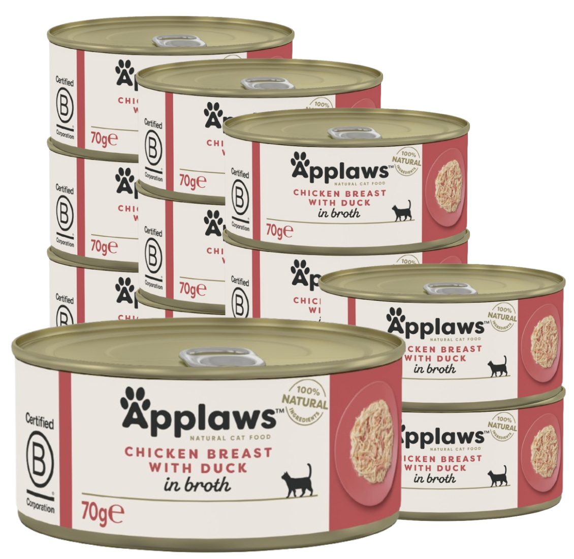 Applaws - 12 x Wet Cat Food 156 g - Chicken & Duck - 1.87 - Chicken & Duck v:3337344