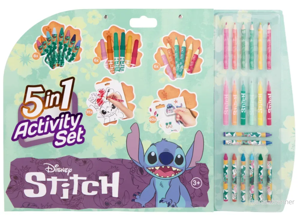 Stitch - 5-in-1 Coloring & Activity Set (ST24306V) v:3355695