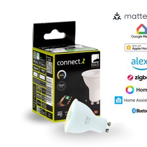 EGLO CONNECT-Z GU10 LED-pære – Justerbart Hvitt Lys, Dimmbar, Zigbee, Matter & Thread Kompatibel v:9613675 EGLO CONNECT-Z GU10 LED-pære – Justerbart Hvitt Lys, Dimmbar, Zigbee, Matter & Thread Kompatibel v:9613675
