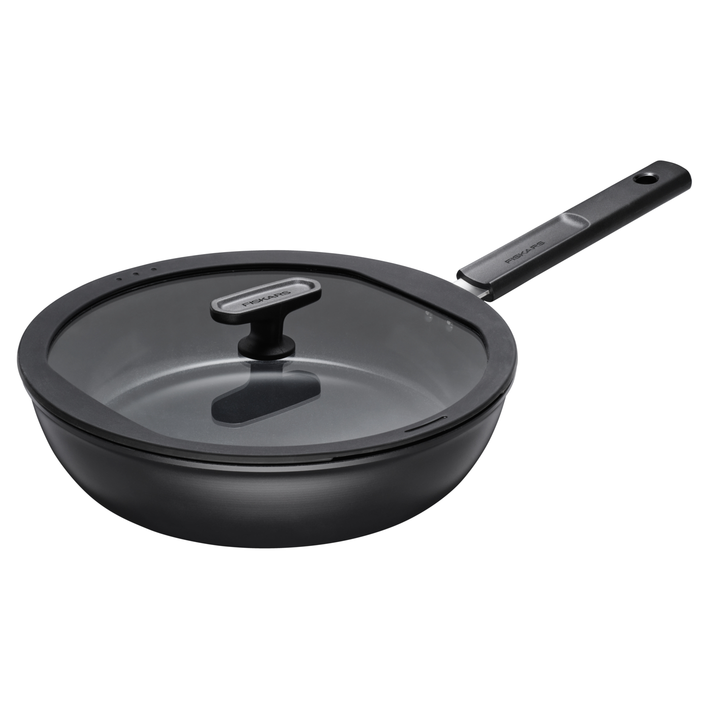 Fiskars - Hard Face Sauteuse 28 cm med Lokk - 28.0 - 28 - Gratis frakt v:1909471