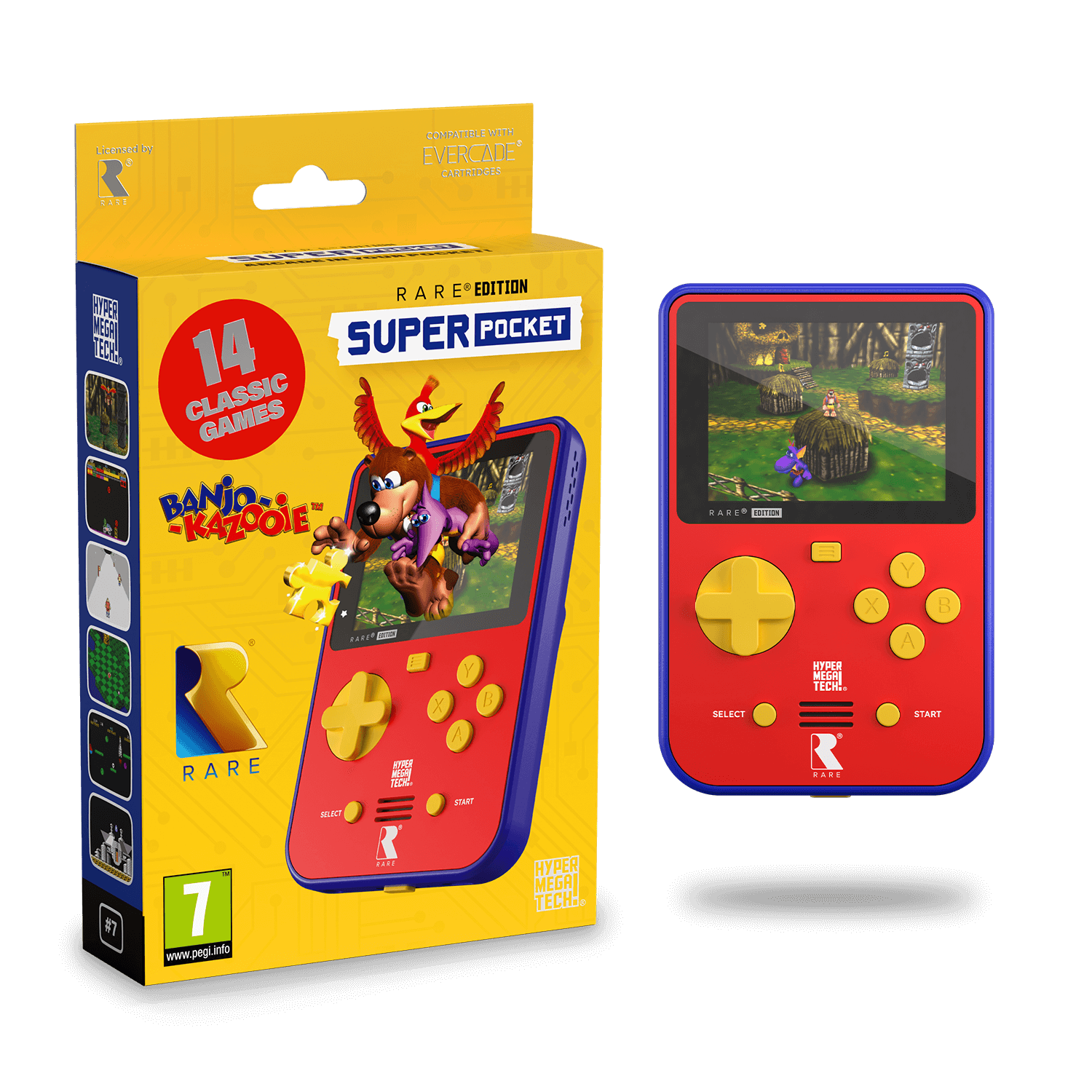 Evercade – HyperMega Tech – Super Pocket Rare Edition – Gratis frakt v:9393026
