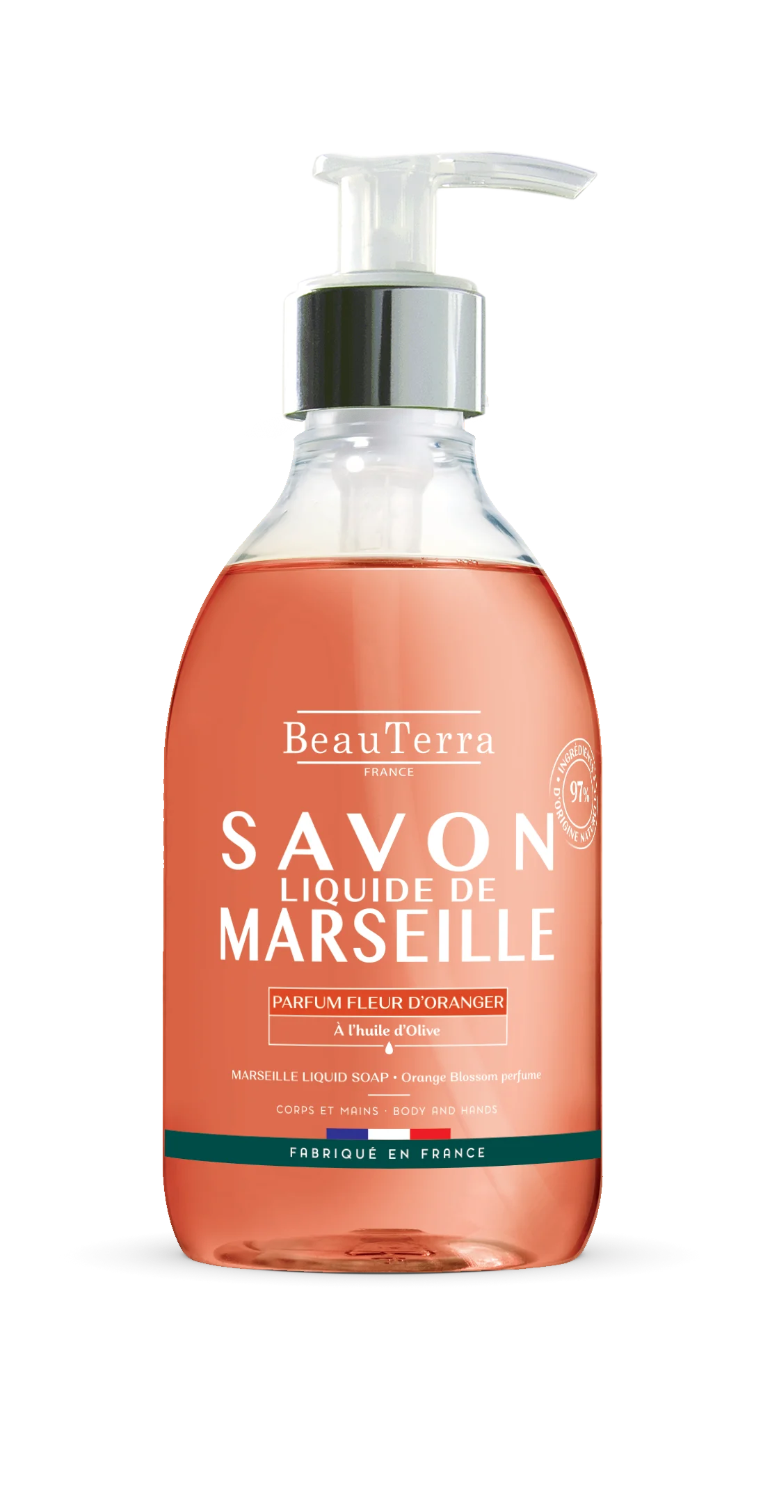 BeauTerra - Marseille Liquid Soap - Orange Blossom - 300 ml v:3081090