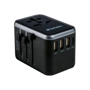 Verbatim – Universal Travel Adapter UTA-04 PD61W/QC / 3xUSB / 2xType-C v:9901426