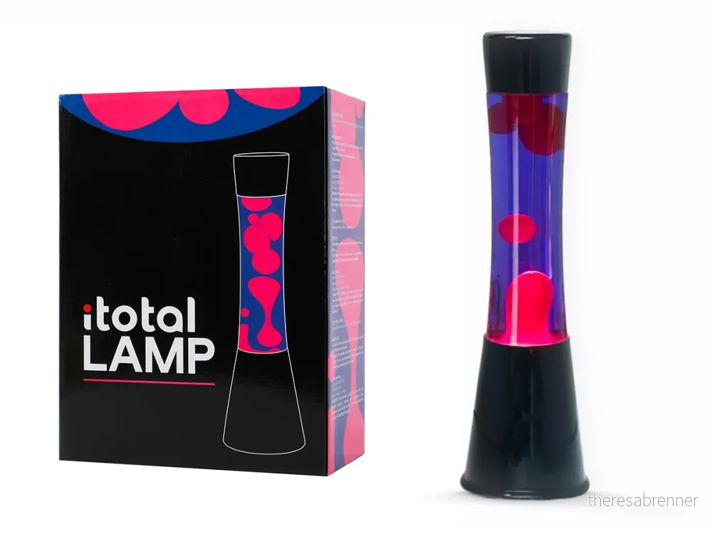 iTotal - Lava Lamp - Black Base, Purple Liquid and Pink Wax - 40 cm (XL2347) v:1112704