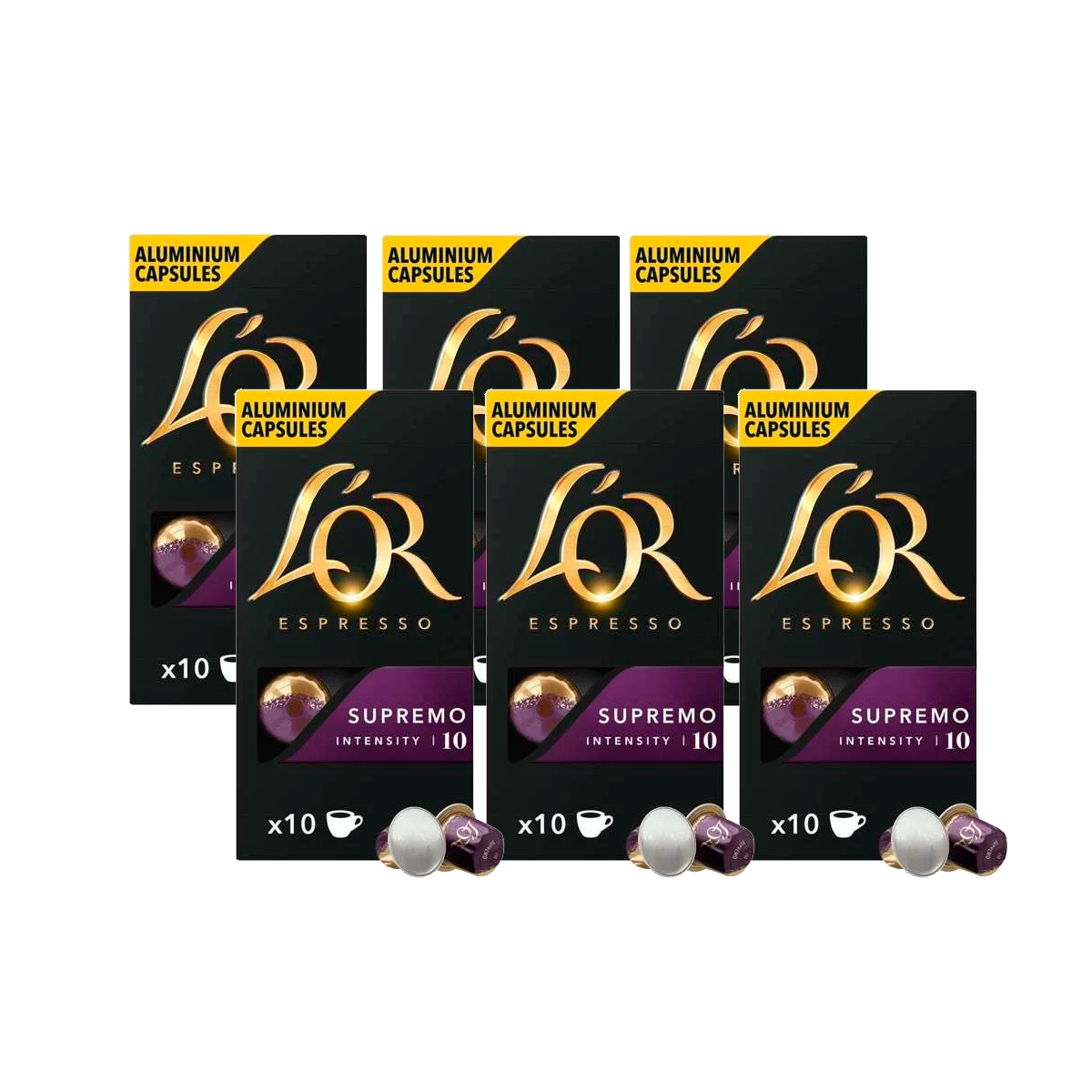 L'OR Capsules – Espresso Supremo – 6 Bags – Bundle v:2709391 L'OR Capsules – Espresso Supremo – 6 Bags – Bundle v:2709391