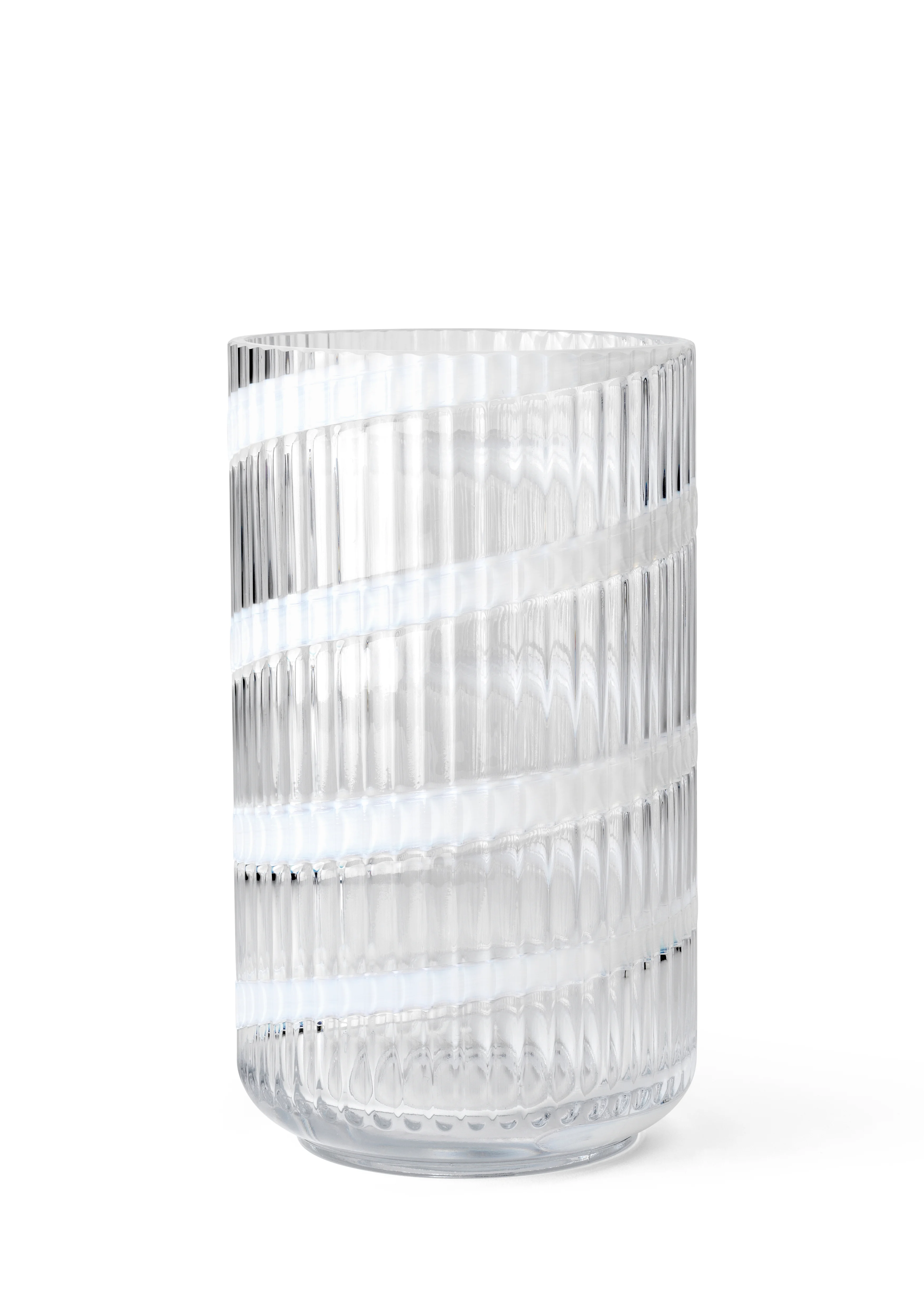 Lyngby Porcelæn - Lyngby Vase - Swirl White - 25 cm - Gratis frakt v:1110500