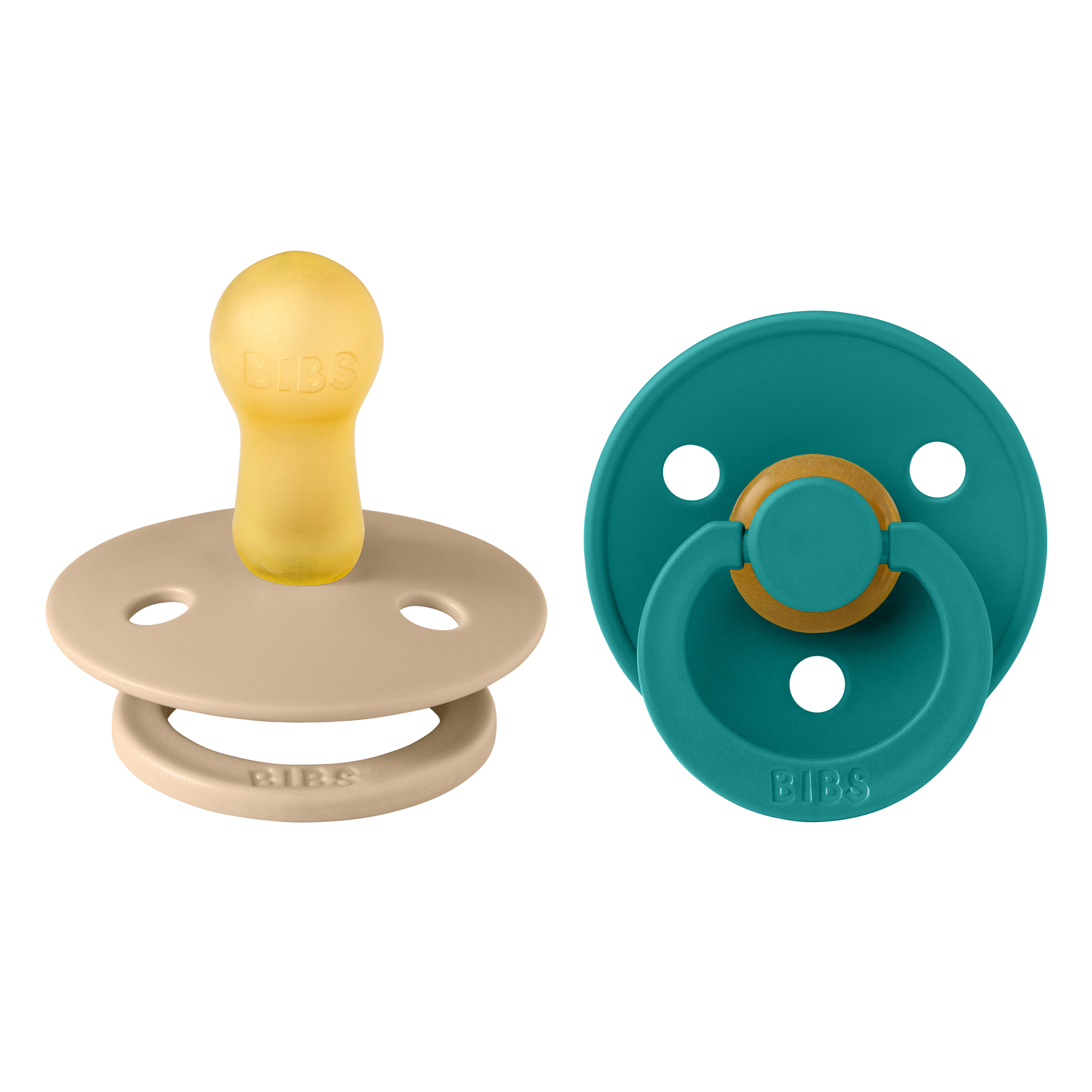 BIBS - Pacifier Colour 2 PACK - Taupe/Scuba - Size 2 v:8193998