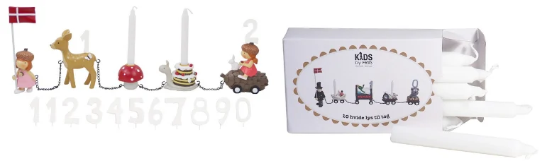 KIDS by FRIIS – Birthday Train Forest Fairies 11 Numbers & Birthday Train Candles - 10 pcs. (Bundle) - Gratis frakt v:3031601