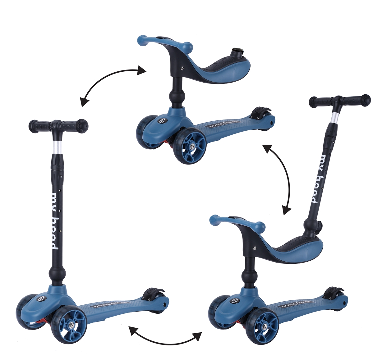 My Hood - Kick'n Ride Scooter - Blue (505142) - Gratis frakt v:4917335