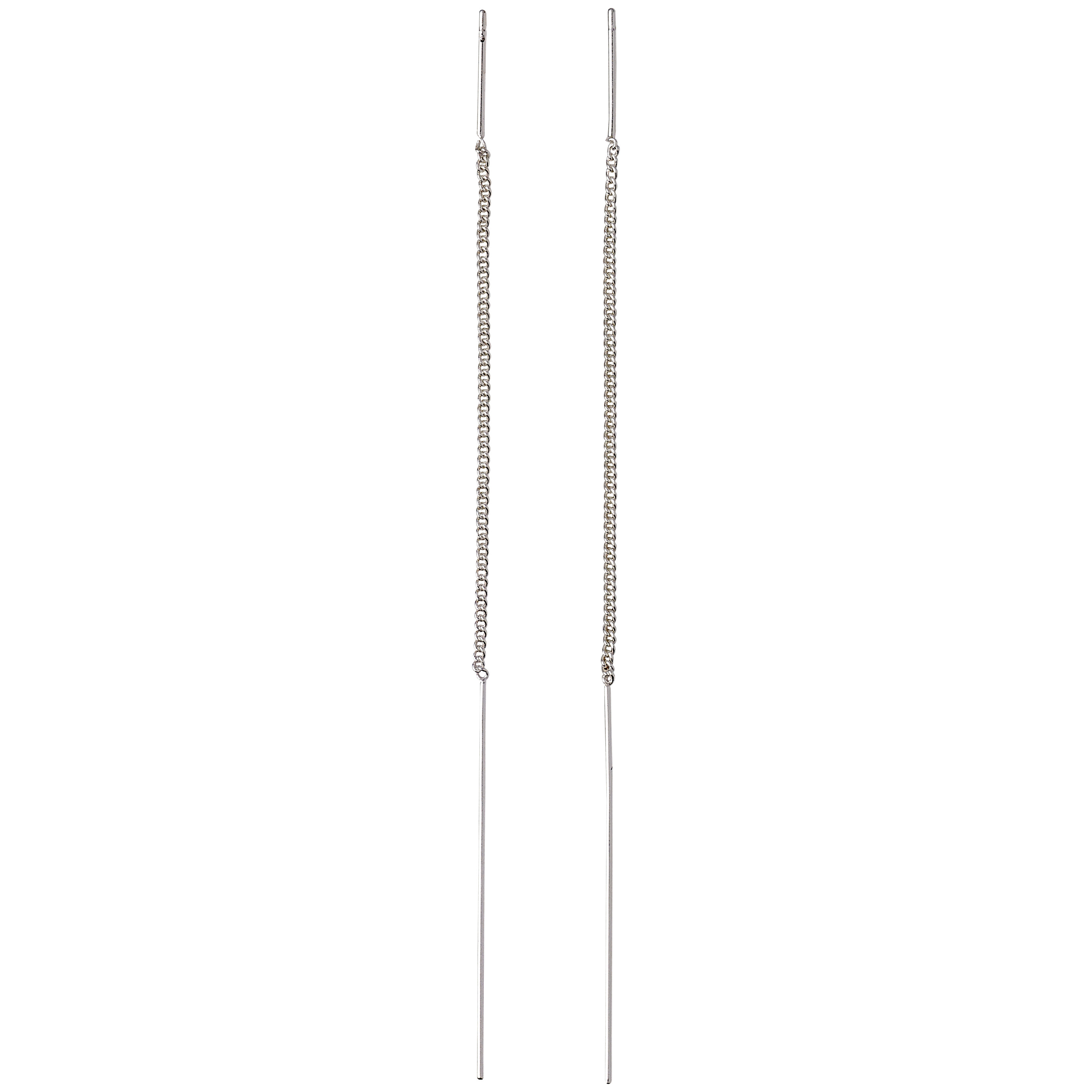 PILGRIM - TAHOE Chain Earrings - Silver-Plated - 8 cm v:3378603