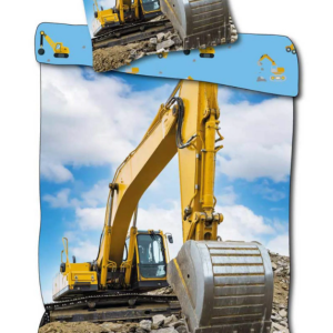 Bed Linen – Junior Size 100 x 140 cm – Yellow Excavator v:8700079 Bed Linen – Junior Size 100 x 140 cm – Yellow Excavator v:8700079