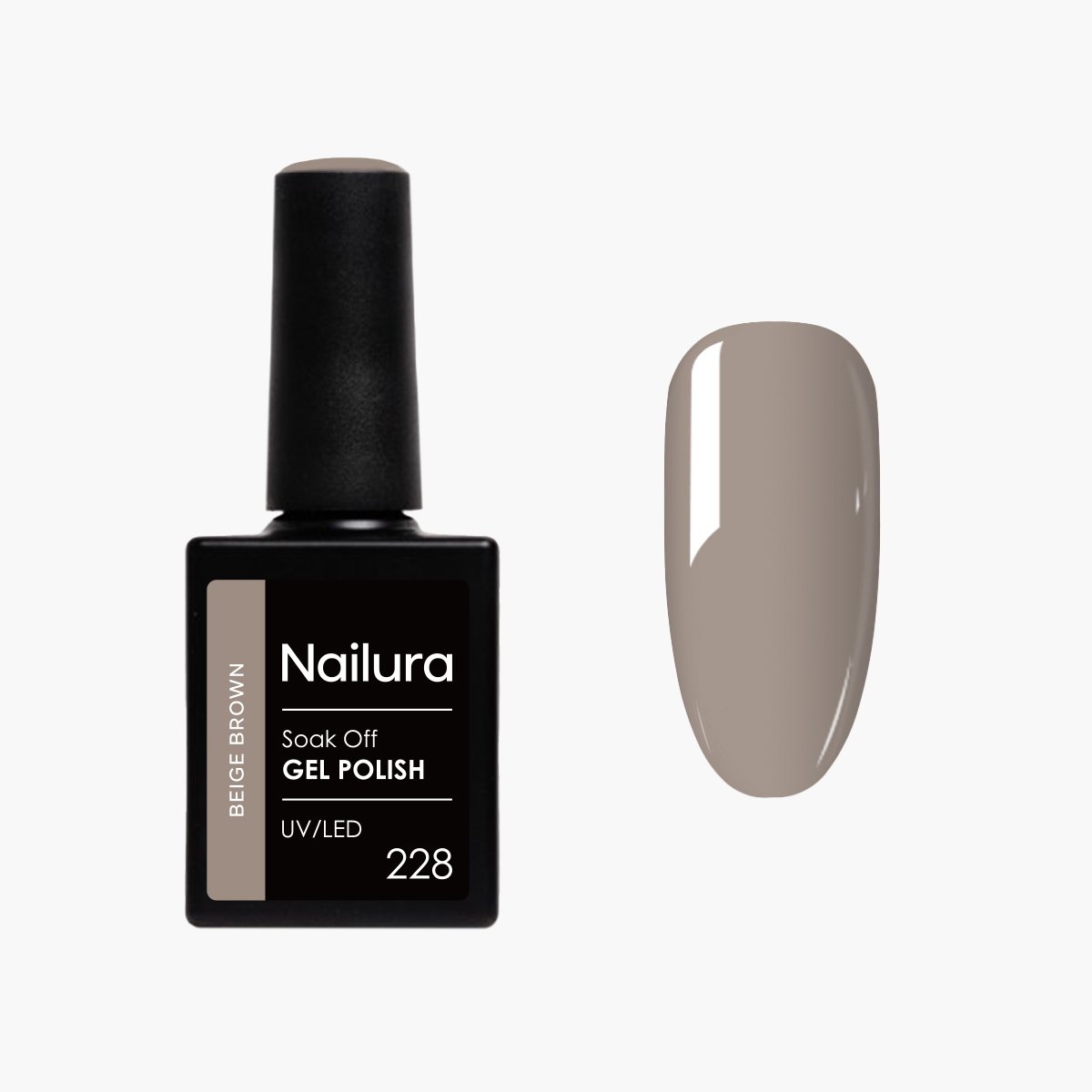 Nailura - Gel Polish 228 - Beige Brown - 10 ml - Beige Brown v:4055645