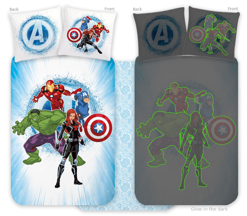 Bed Linen - Junior Size 100 x 140 cm - Avengers 91 Glow (1029345) v:5200422