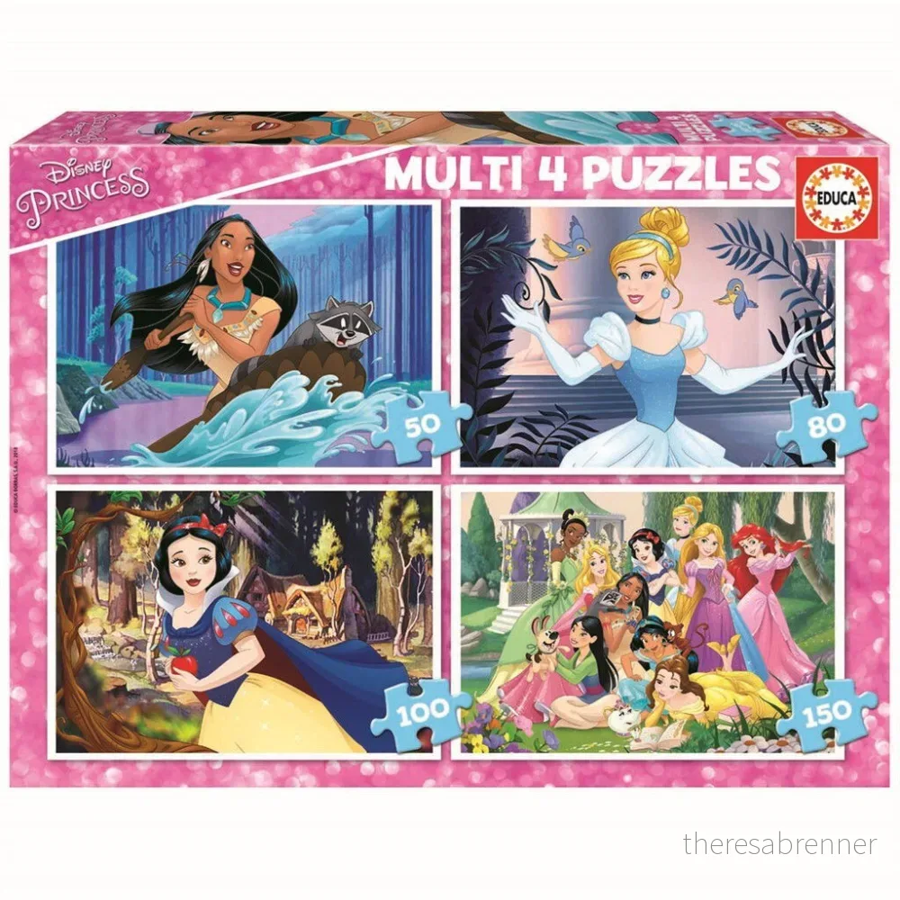 Educa – Puzzle – 50-80-100-150 Disney Princess (80-17637) v:8434438