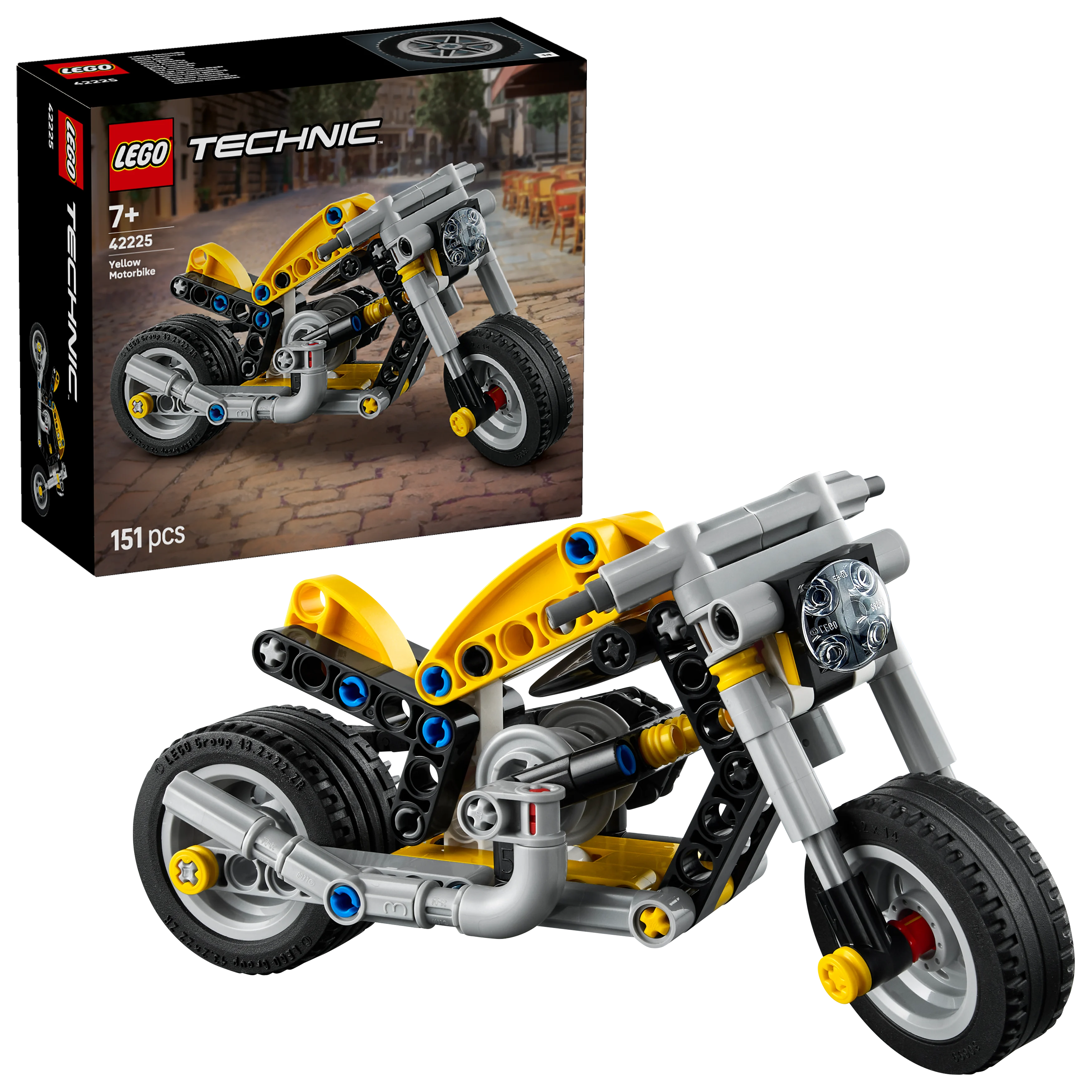 Gul motorsykkel v:2636323