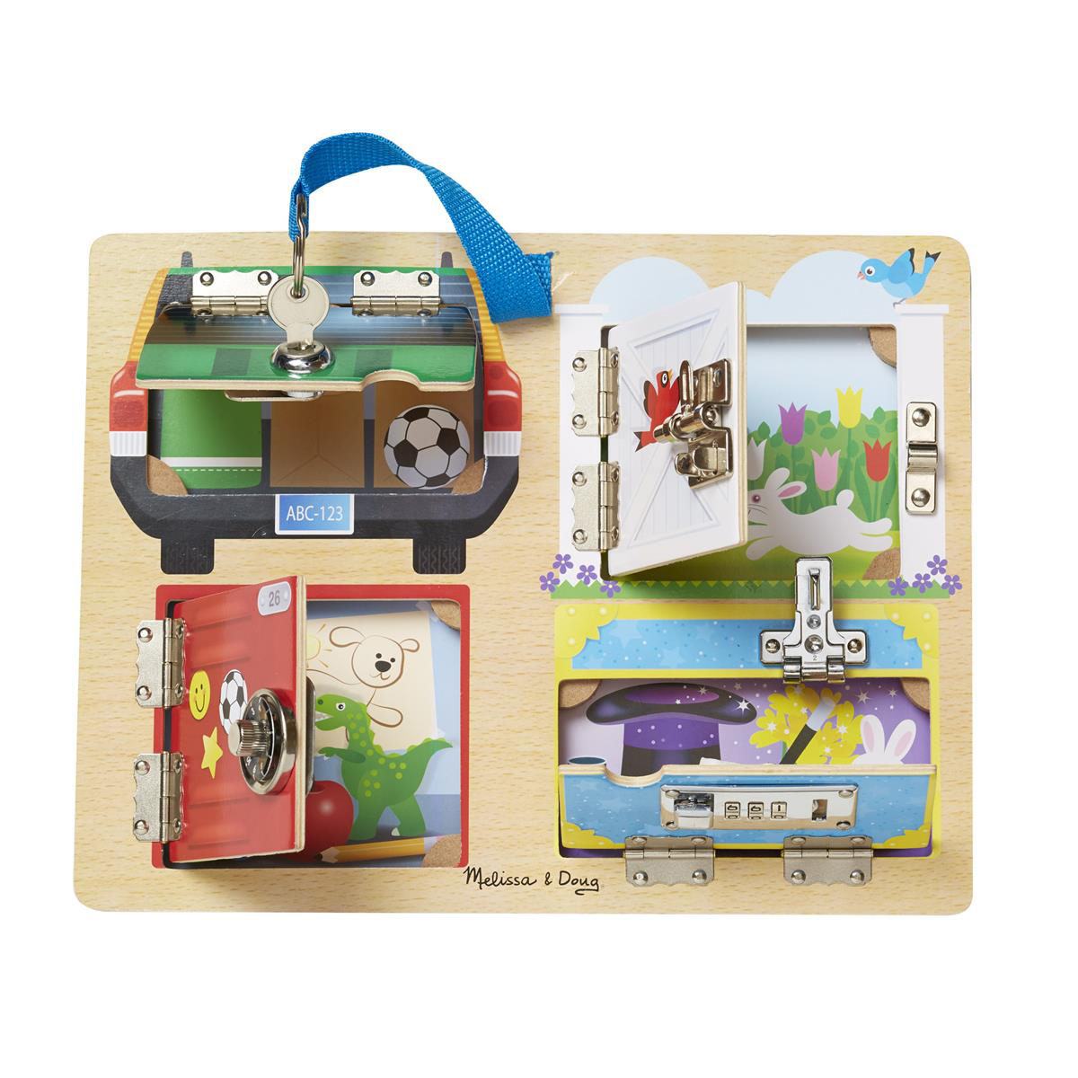 Melissa & Doug – Wooden Activity Board Lock And Latch v:2035084 Melissa & Doug – Wooden Activity Board Lock And Latch v:2035084