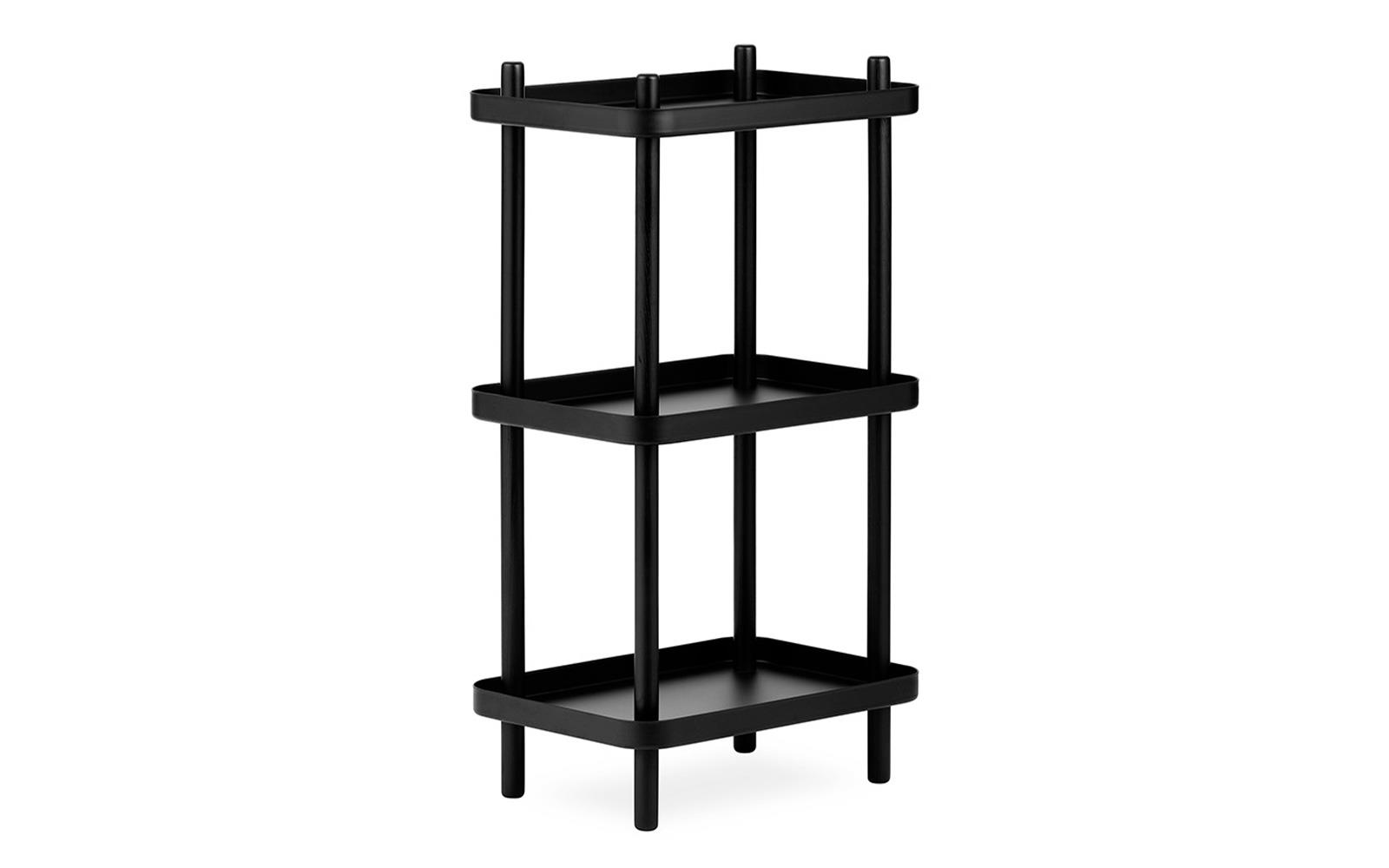 Normann Copenhagen - Block Hylle - 87x50x35 cm - Svart - 35.0 - Black - 50.0 - 87.0 - Gratis frakt v:1154813