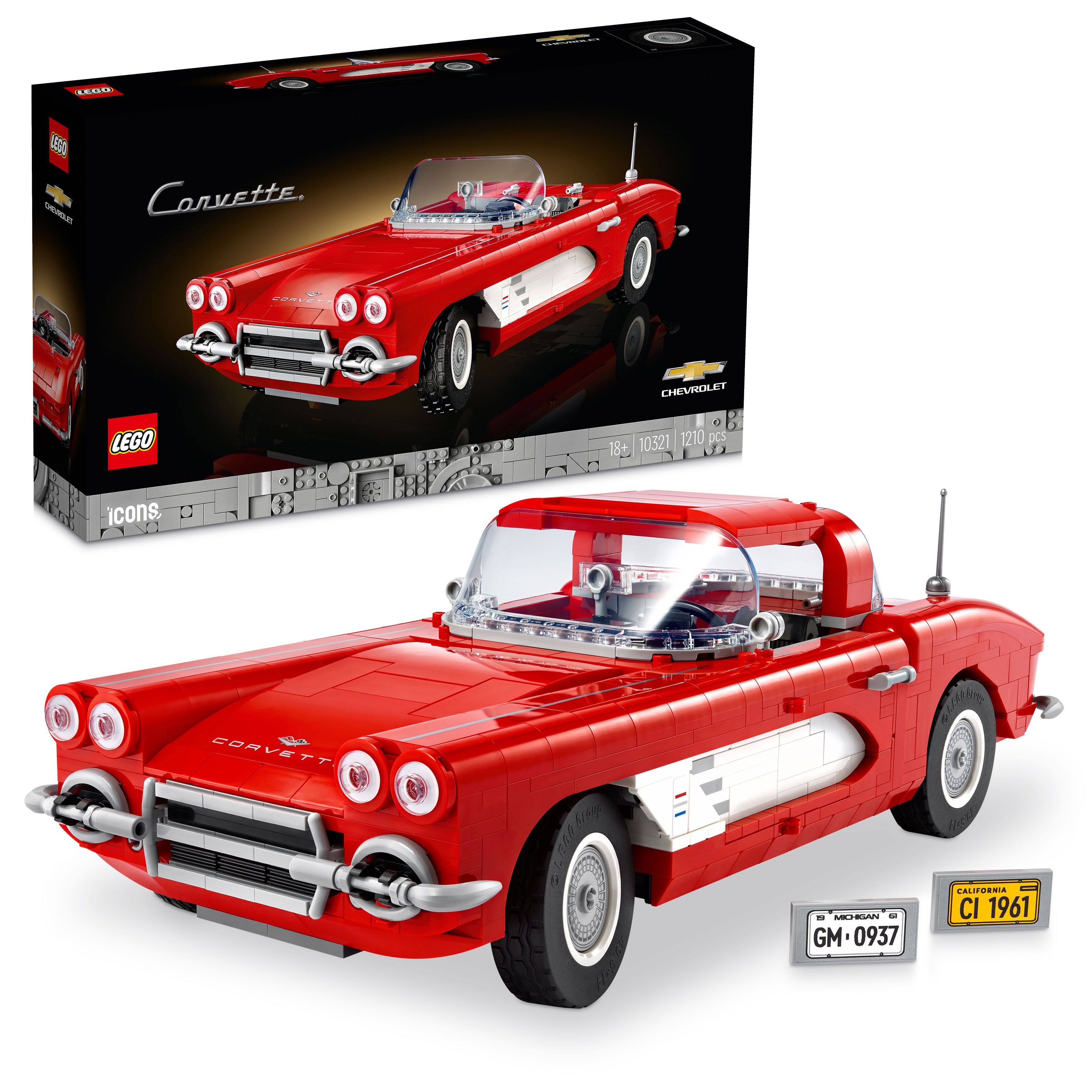 LEGO - Icons - Chevrolet Corvette 1961 (10321) - Gratis frakt v:9208296