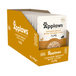 Applaws – 16 x Wet Cat Food 70 g Jelly pouch – Chicken & liver – 1.12 – Chicken & liver v:3658502