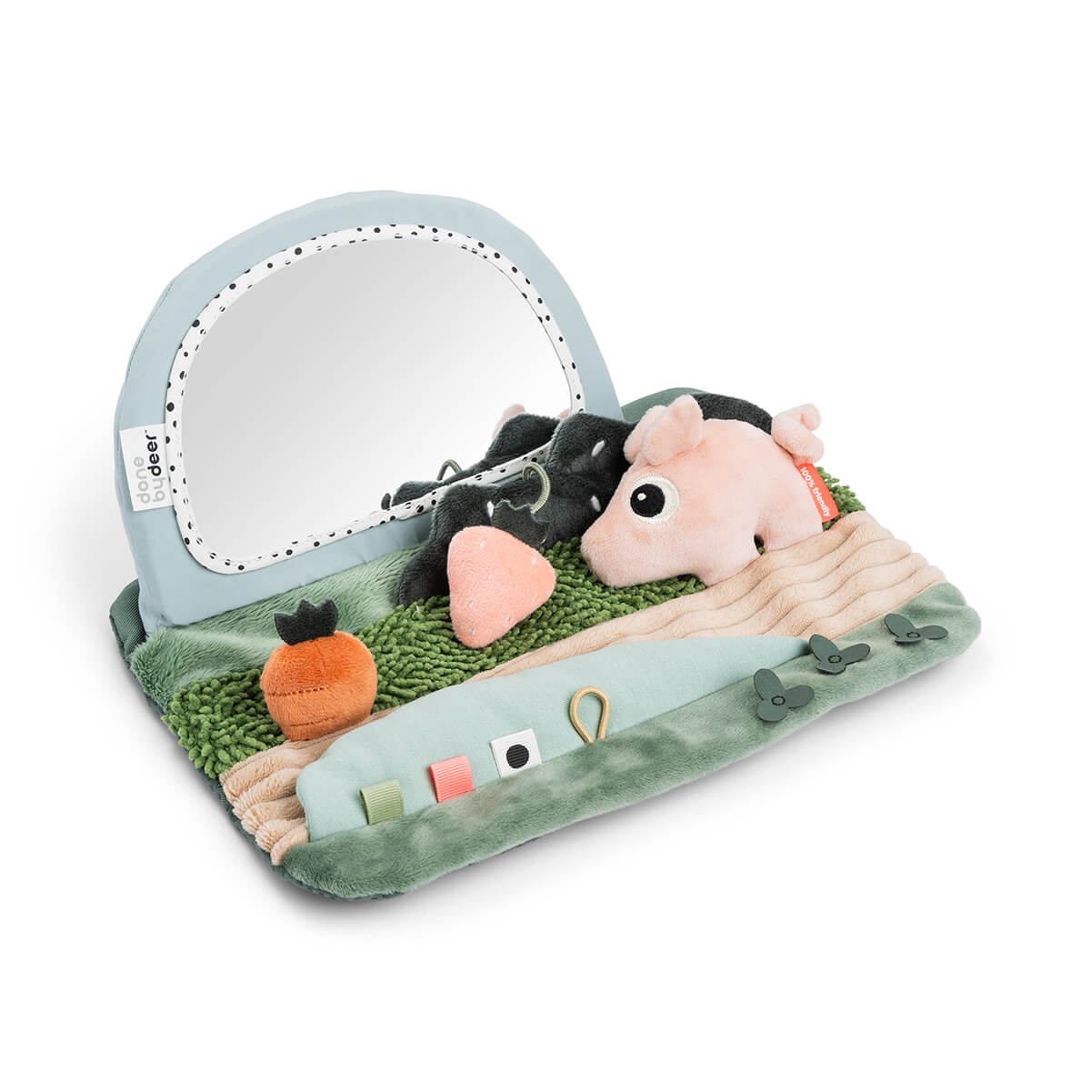 Done by Deer - Tummy time sensory mirror Tiny farm Colour mix (4153887) v:8573824