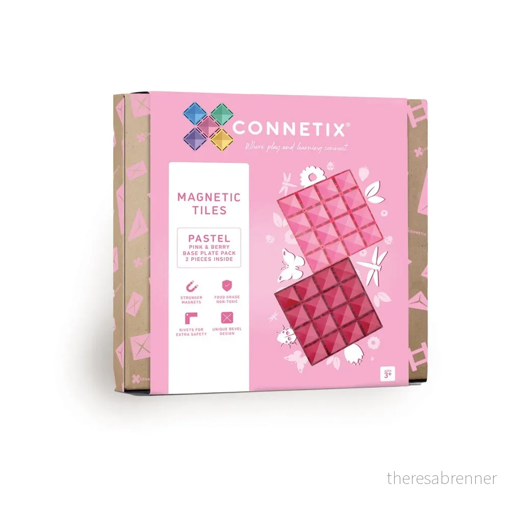 Connetix – Base Plate – Pastel Pink & Berry – (CT-P-PB002-BP) v:9741752 Connetix – Base Plate – Pastel Pink & Berry – (CT-P-PB002-BP) v:9741752