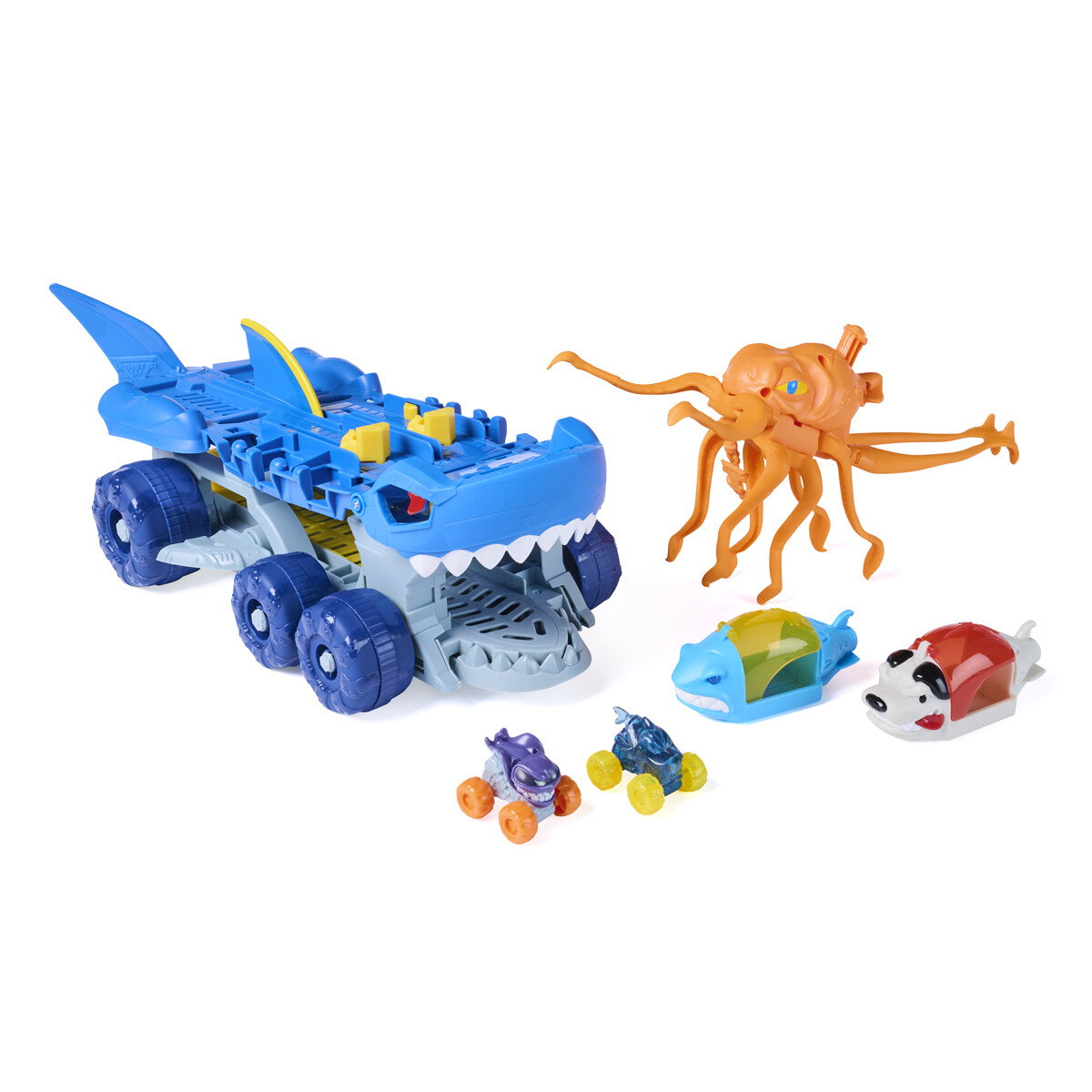 Monster Jam - Mini Jams Megalodon Carrier (6076010) - Gratis frakt v:7230844
