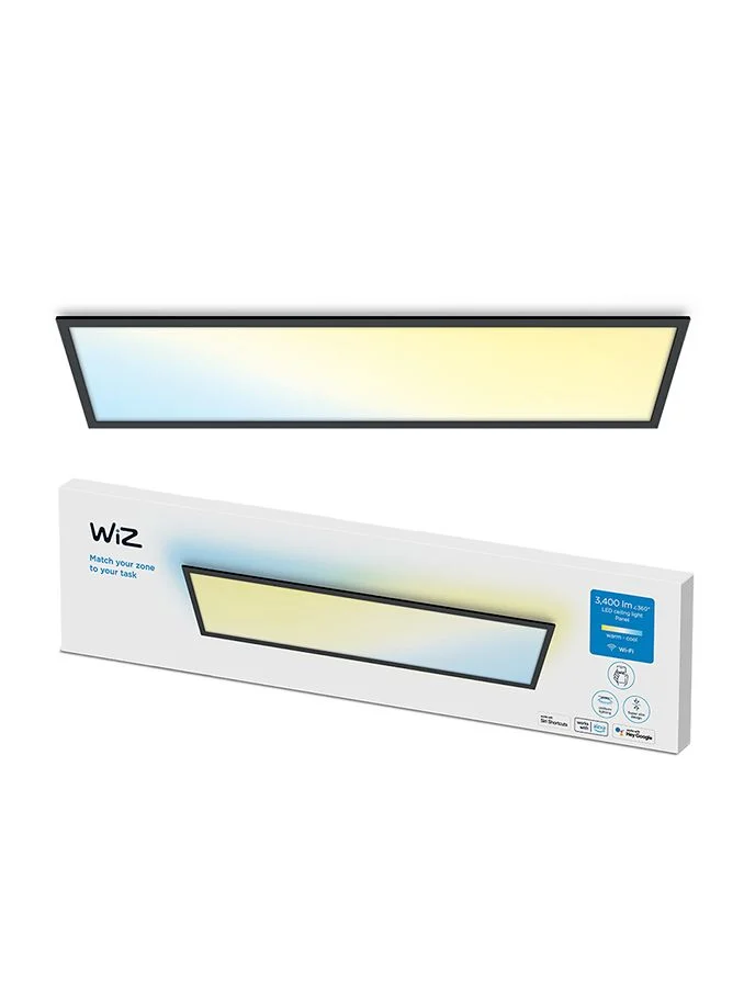 WiZ - Justerbar Hvit LED-panel - 120x30 - 36W - Svart - Gratis frakt v:2202787