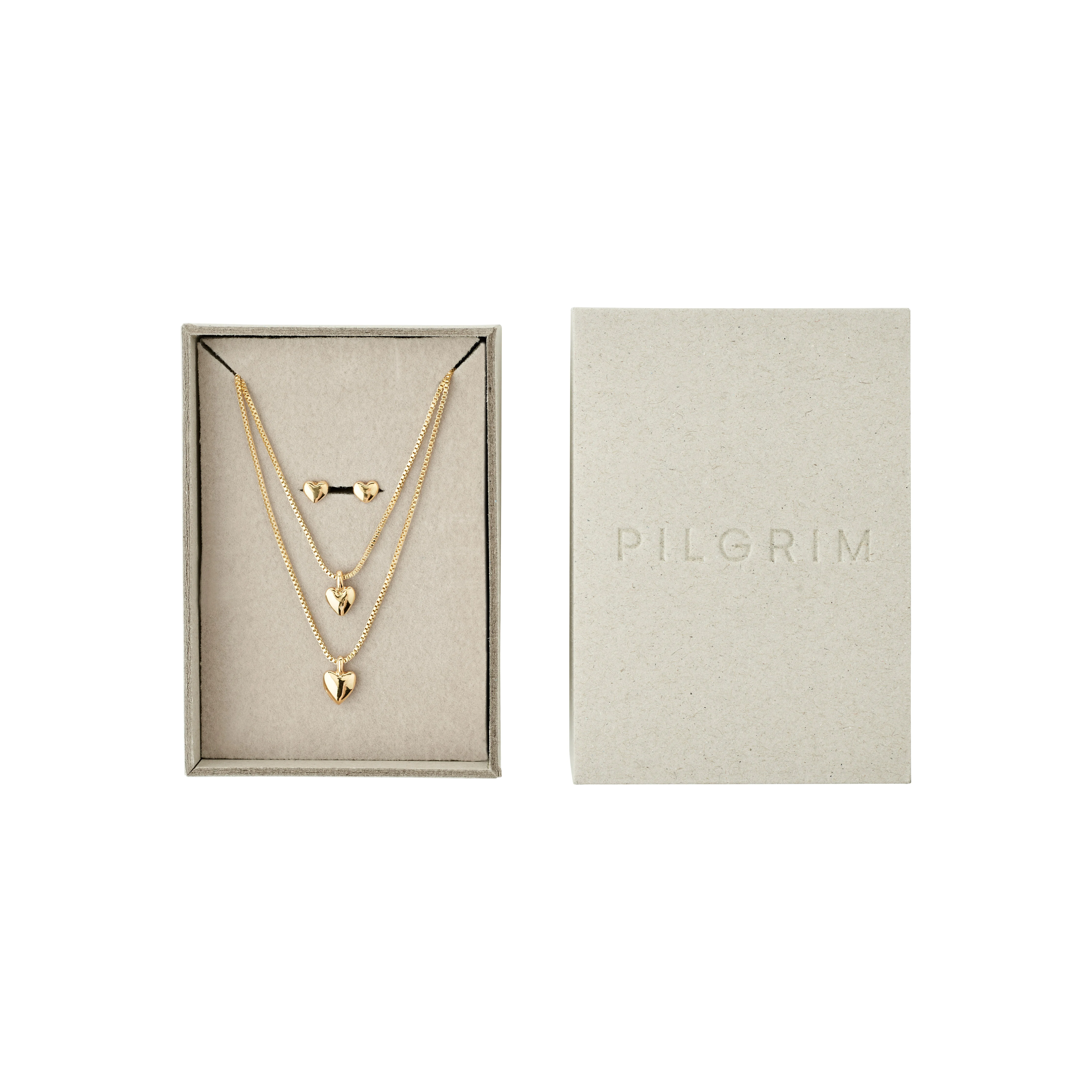 PILGRIM - PENINA Gift Set, Necklace & Earstuds - Gold-Plated v:8918680