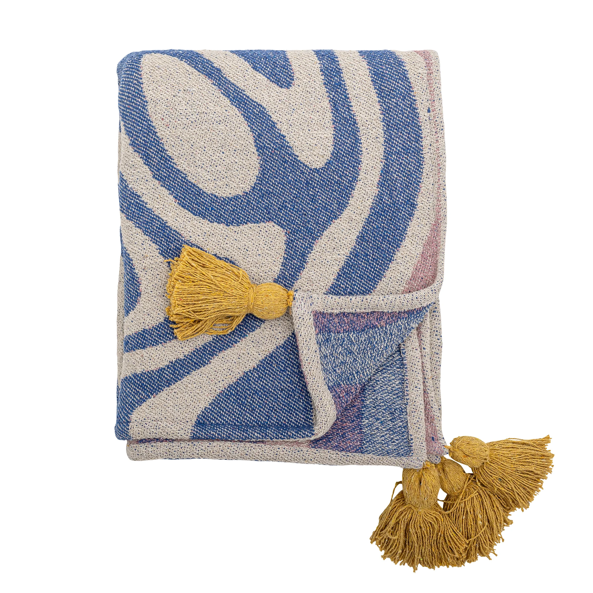 Bloomingville – Arlie Throw – Blue – Recycled Cotton v:9973378