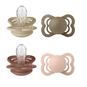 BIBS – Pacifier Supreme 2x 2 PACK – Vanilla/Dark Oak & Woodchuck/Blush – Size 1 v:9072246 BIBS – Pacifier Supreme 2x 2 PACK – Vanilla/Dark Oak & Woodchuck/Blush – Size 1 v:9072246