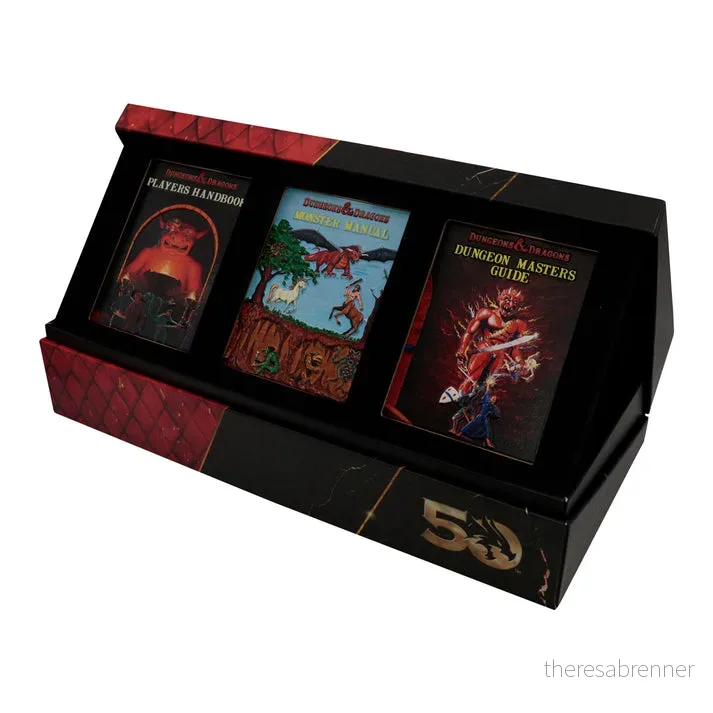 Dungeons & Dragons 50th Anniversary 1st Edition Book Cover Ingot Set - Gratis frakt v:3187699